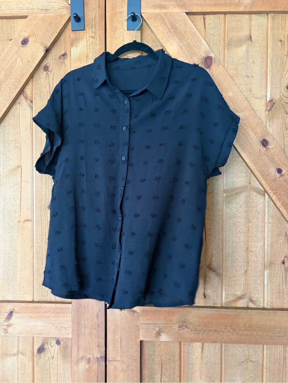 Classic Black Button-Front Women's Shirt